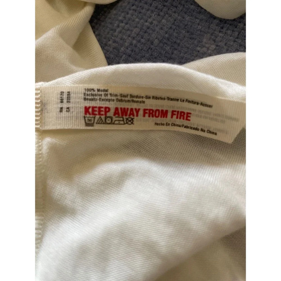 Free People Beach Womens Blouse Top cover Up Sz S Ruffle Summer Travel Fun Modal - Picture 10 of 10